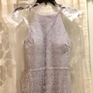 EPHEMERAL ALLURE GREY LACE MAXI DRESS